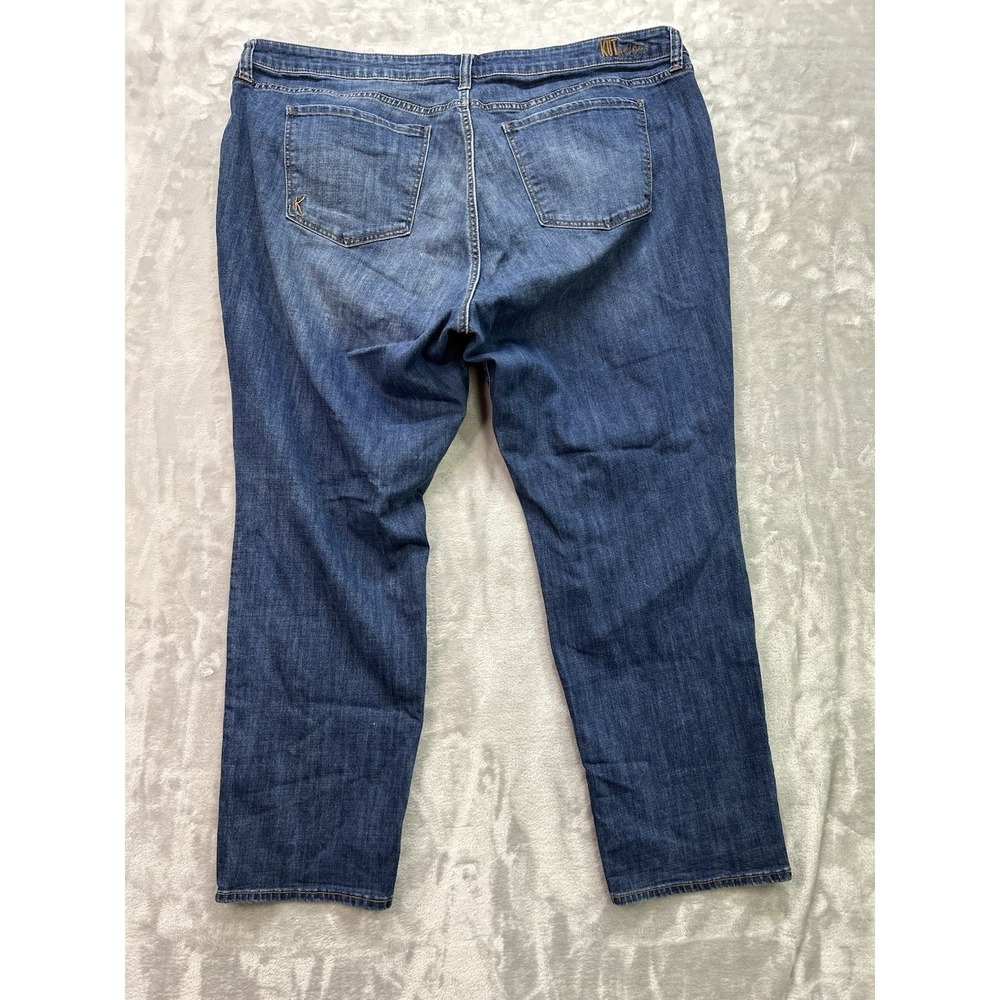 Kut From The Kloth Jean Womens Sz 22W Blue Katy Boyfriend Stretch Faded Denim - Picture 2 of 14